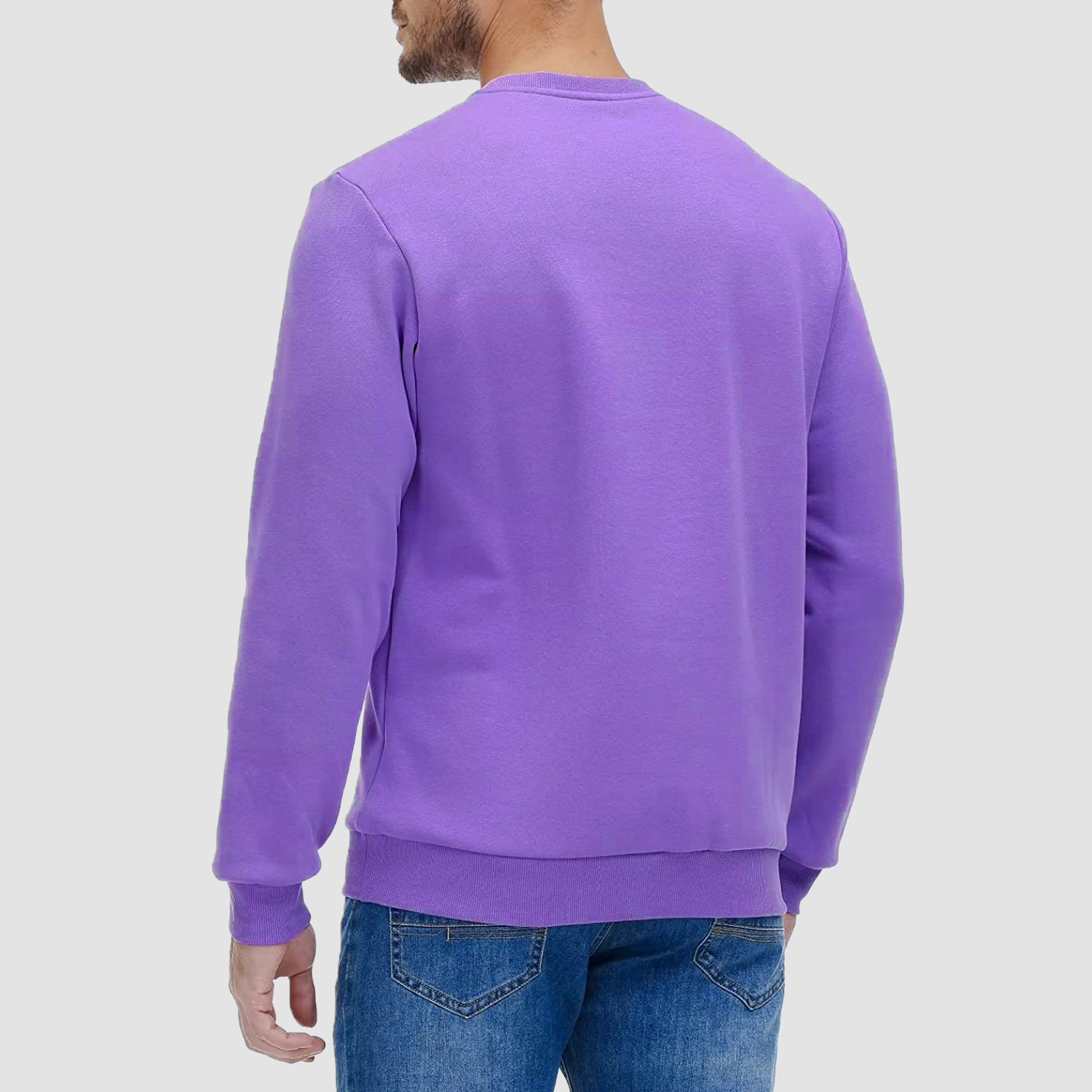 Men's Crewneck Sweatshirt Long Sleeve Casual Warm Fleece Pullover Hoodie